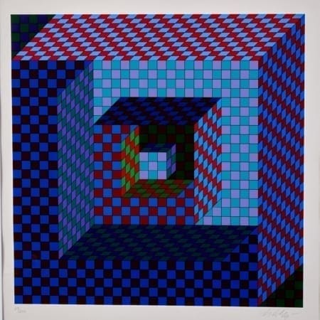 Vasarely Oetka Lithograph Op-Art