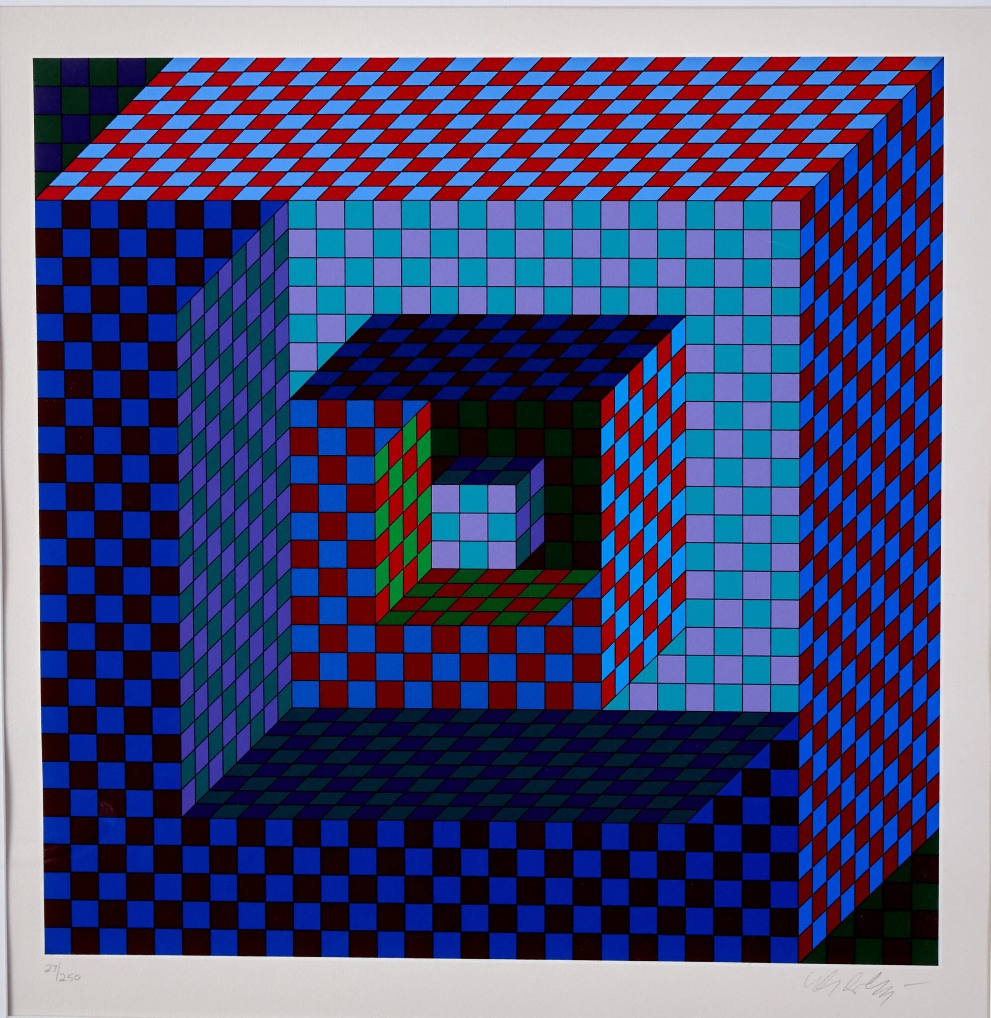 Vasarely Oetka Lithograph Op-Art