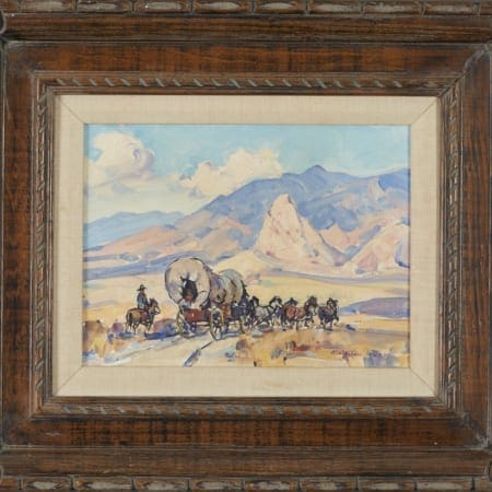 Marjorie Reed Pioneers--Westward Ho! Oil on Canvas-laid Board