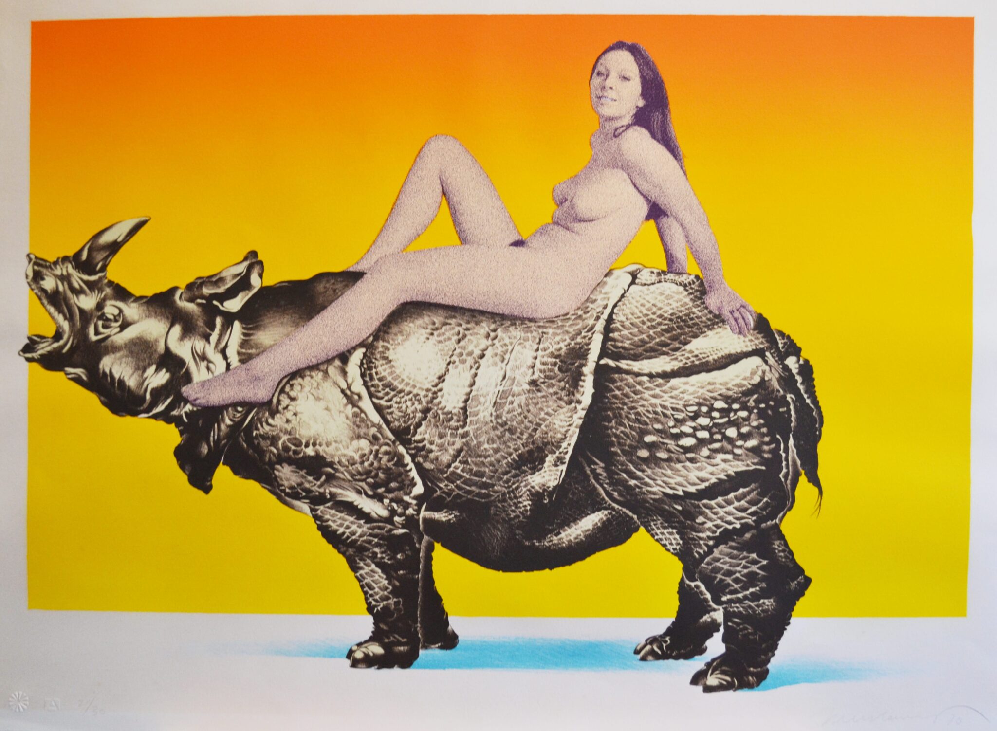 Mel Ramos ""Rhino"" Lithograph