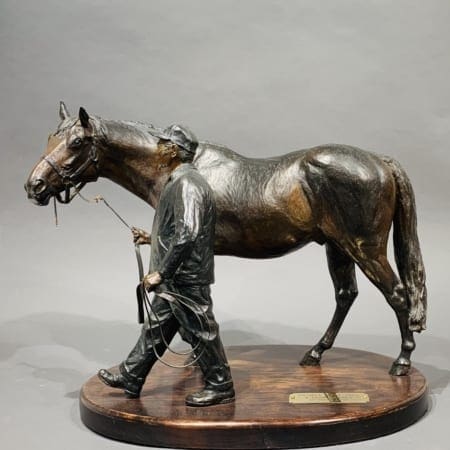 Liza Todd-Tivey ""Nashua and Clem"" Bronze Sculpture