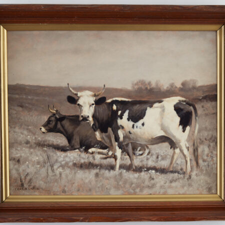 Thomas Craig Cows Oil on Canvas