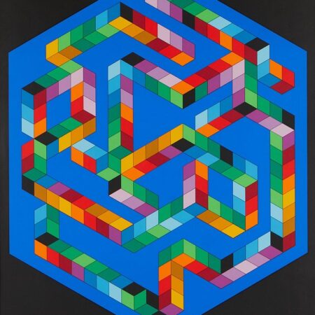 Victor Vasarely "Babel III" Op-art Screenprint