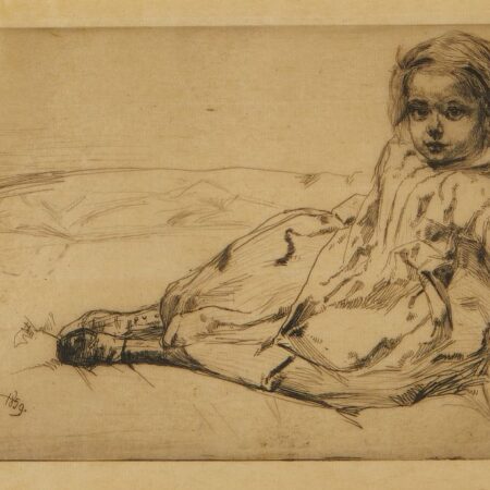 Whistler Etching "Bibi Valentin" 1859