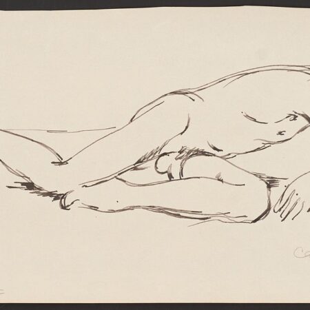 Paul Cadmus Male Nude Ink on Paper