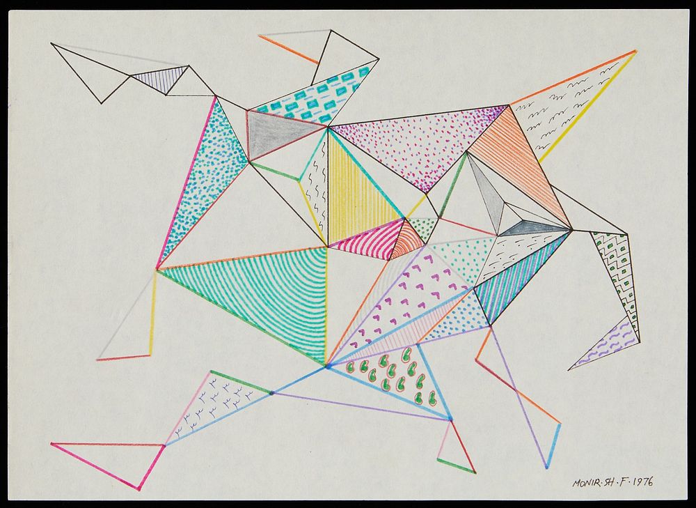 Monir Shahroudy Farmanfarmaian Drawing Triangles