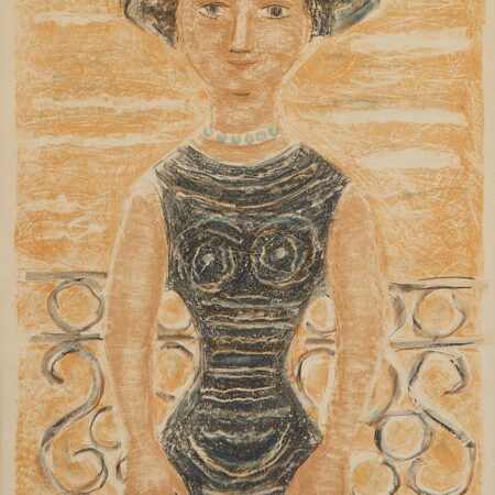 Massimo Campigli Donna Al Balcone Lithograph