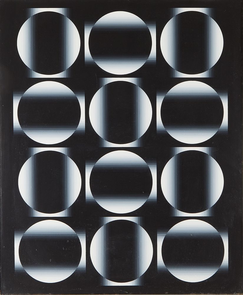 Masuho Ohno Geometric Painting Op-Art