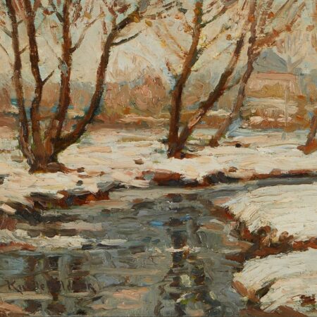 Knute Heldner "River in Winter - Duluth" Painting