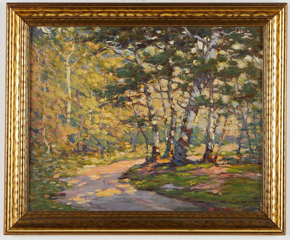 Carl Rawson Woodland Landscape Painting