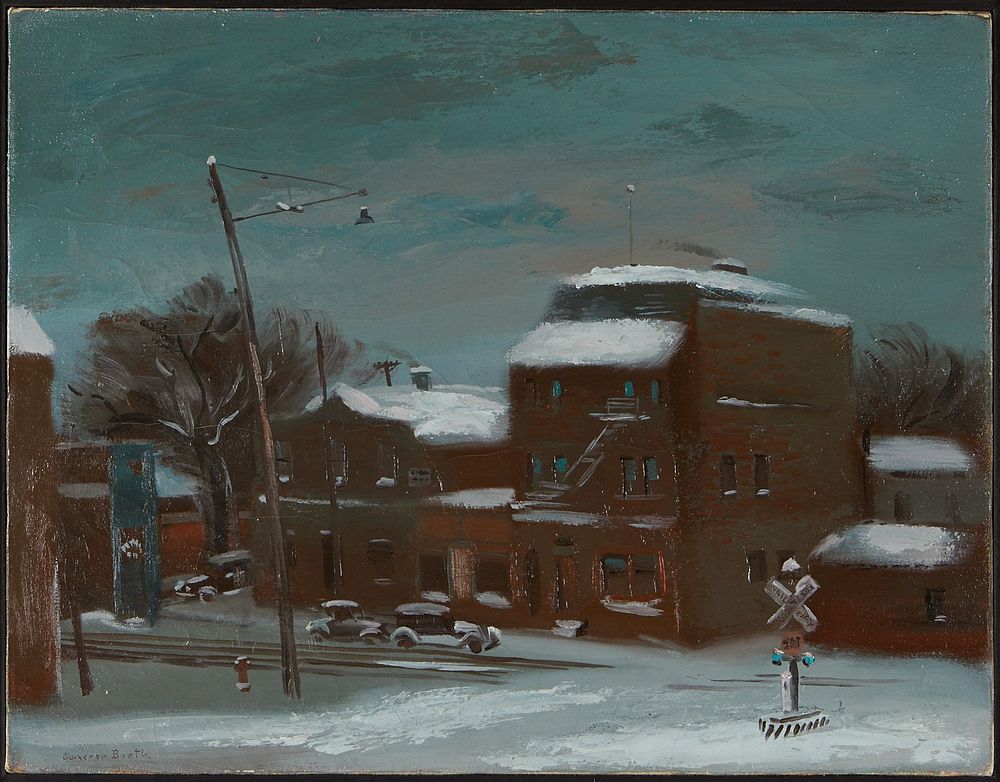 Cameron Booth "Winter Night" Oil on Canvas