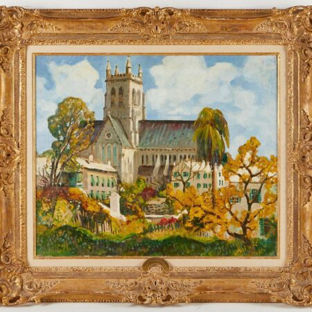 Guy Wiggins "Bermuda Days" Church Painting