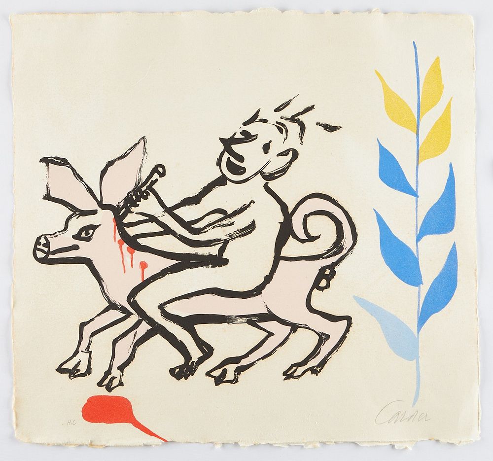 Alexander Calder Aquatint from "The Sacrilege of Alan Kent"