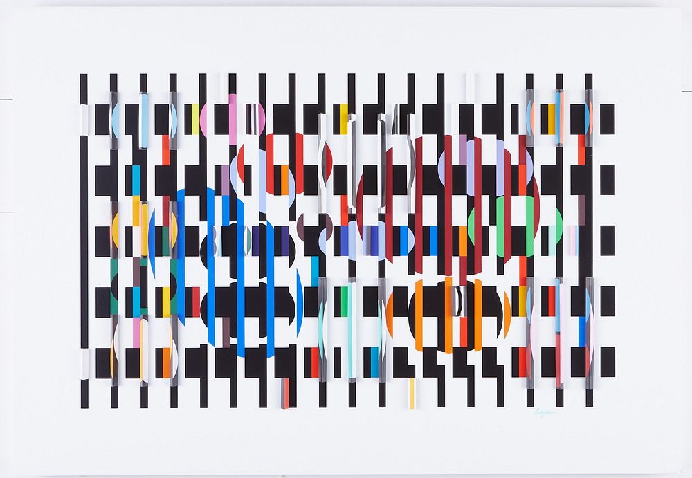 Yaacov Agam Polymorph Print - Damaged