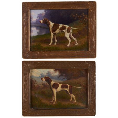 Pair of Charles Heberer Dog Paintings