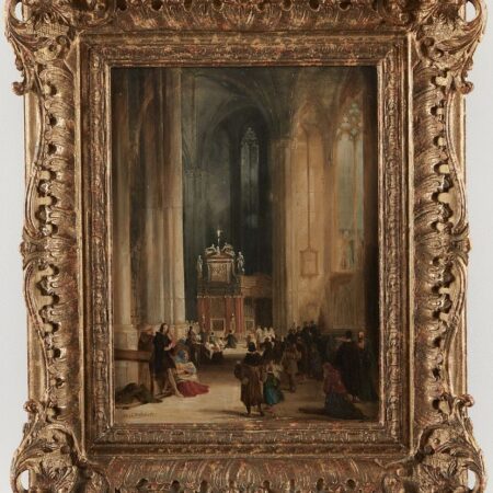 David Roberts Cathedral Scene Painting