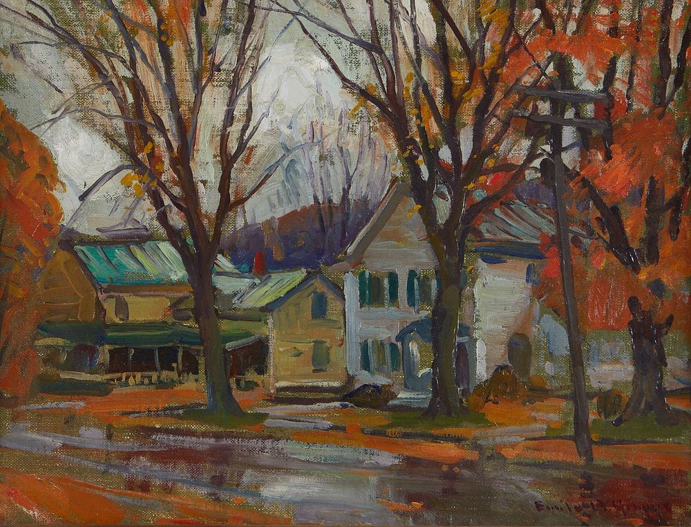 Emile Gruppe Painting "Main Street, Cambridge"