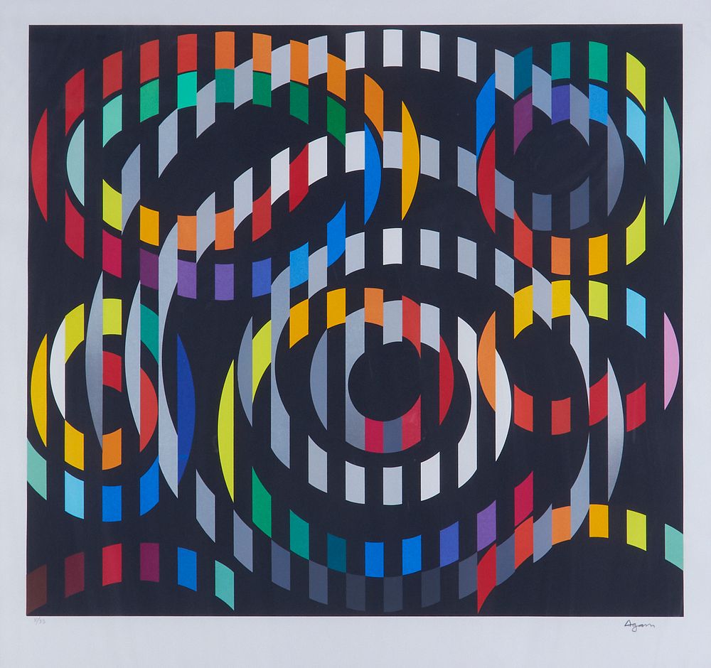 Yaacov Agam Abstract Silkscreen