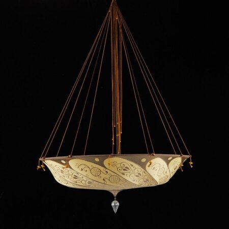 Fortuny Italian Silk Scudo Saraceno Lamp