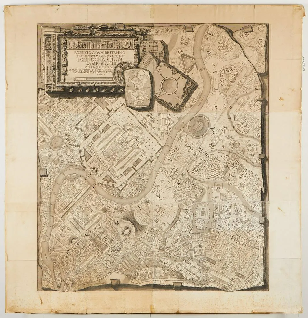 Piranesi Large Map Campus Martius 1762