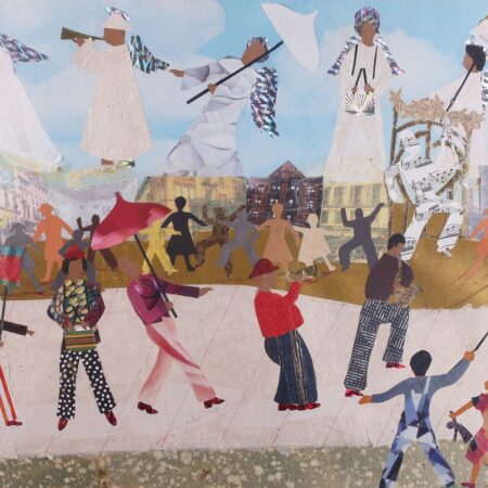 Allen Stringfellow "Marching In" Collage 1998