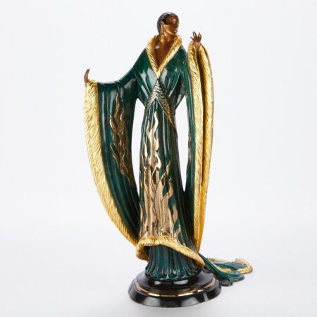 Erte "Femme De Luxe" Polychrome Bronze Sculpture