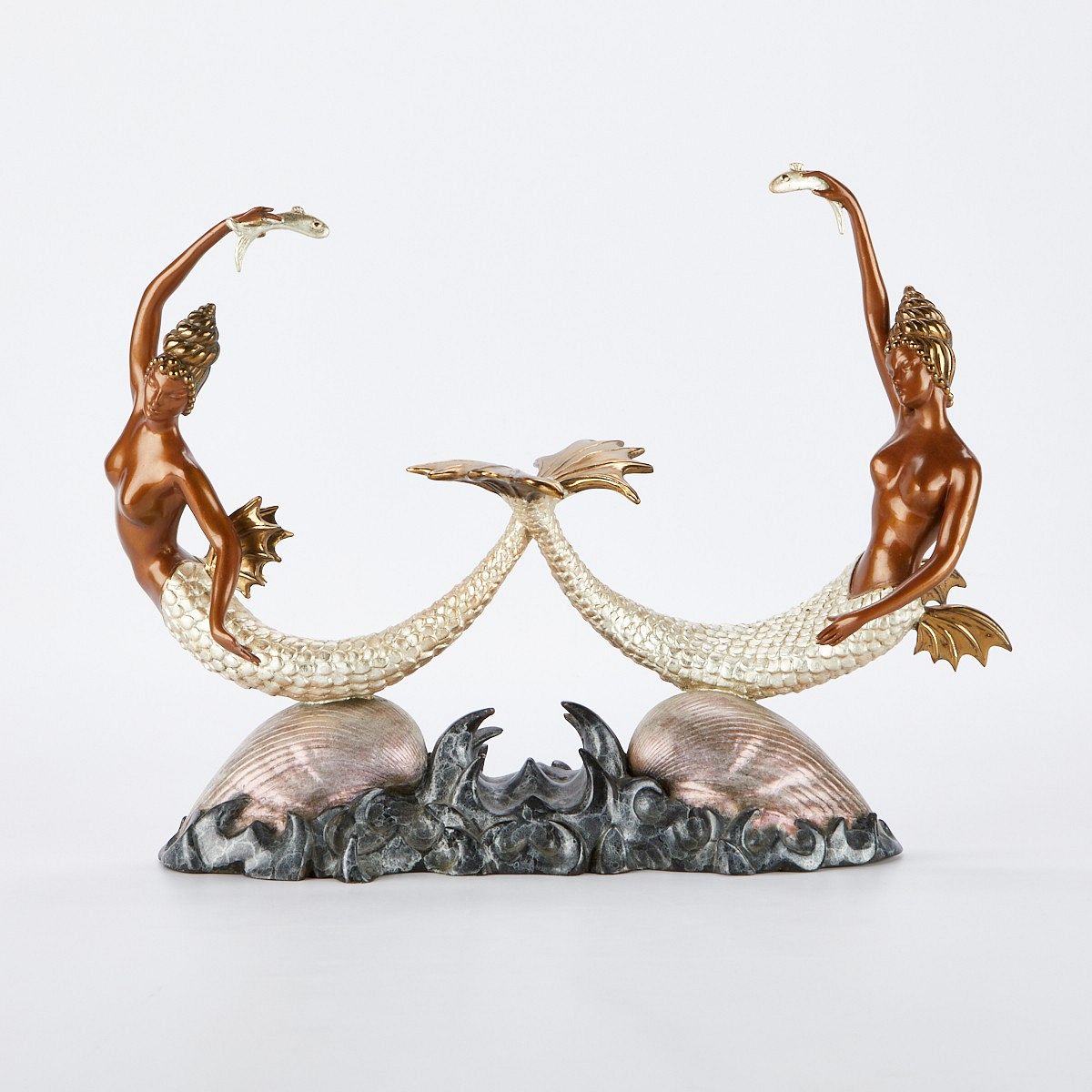 Erte "Sirens" Polychrome Bronze Sculpture