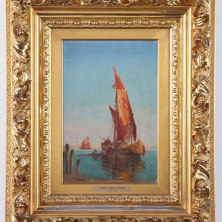 Charles-Clement Calderon Fishing Boat Painting