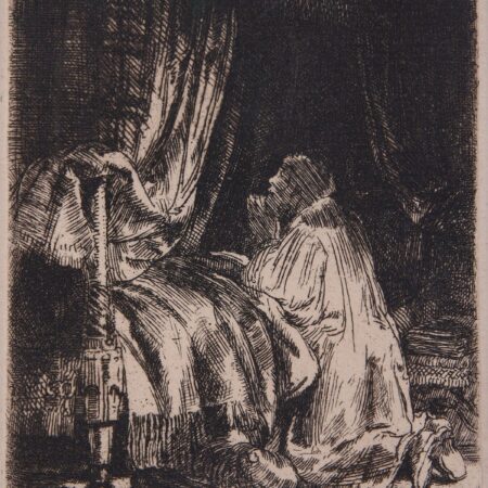 Rembrandt van Rijn "David at Prayer" Etching