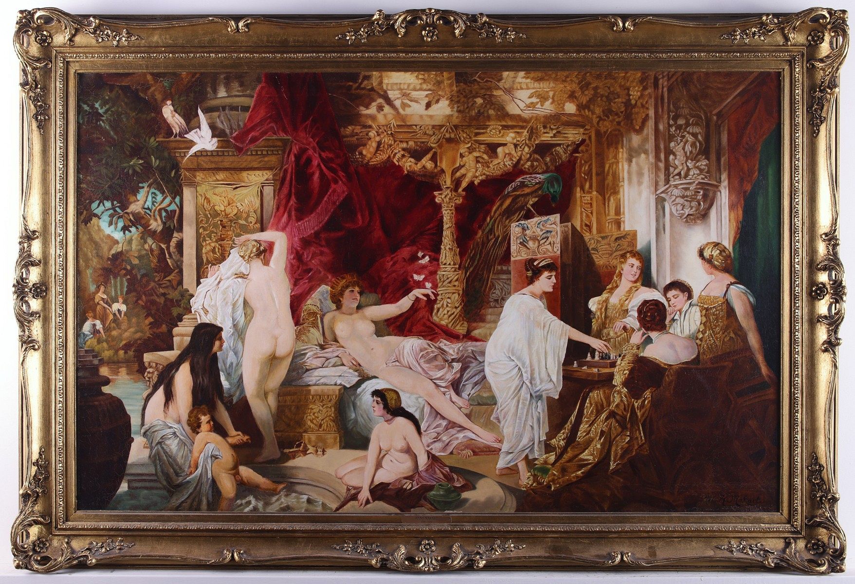 Hans Makart Painting Oil on Canvas