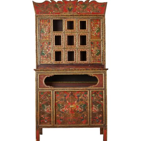 Tibetan Polychrome Reliquary Cabinet