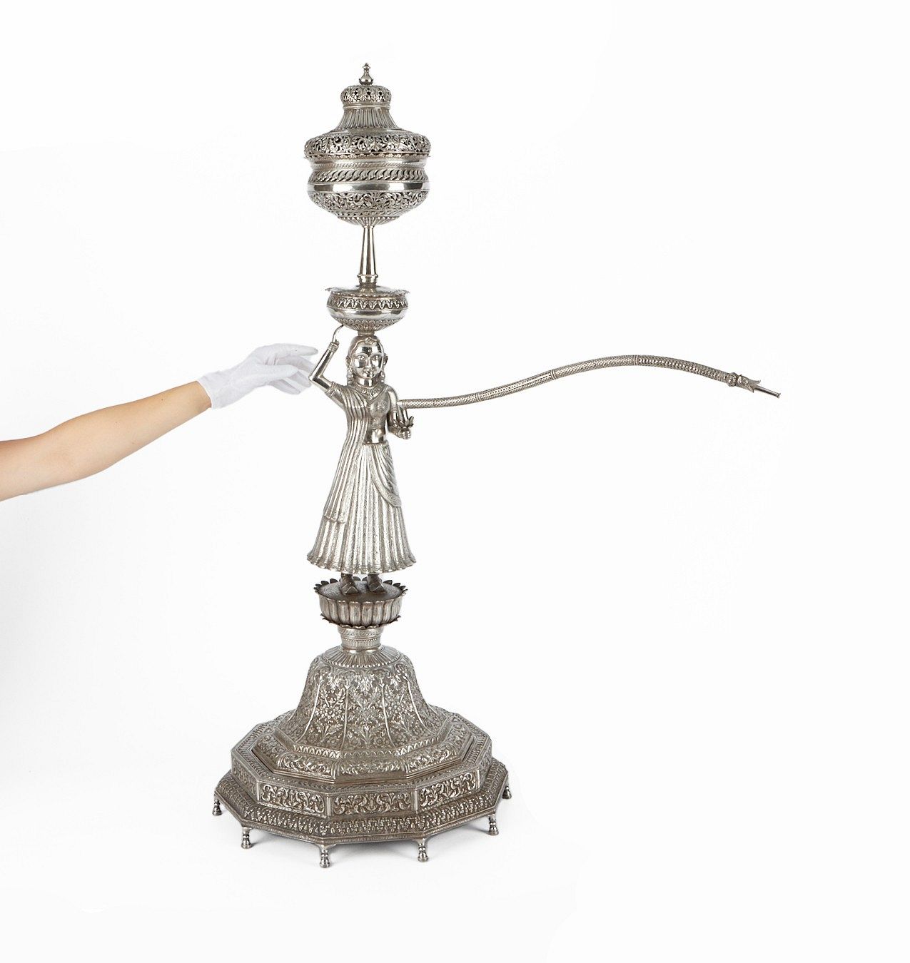 900 Silver Indian Hookah