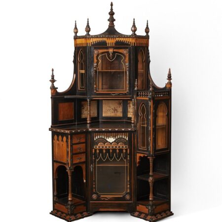 Carlo Bugatti Monumental Corner Cabinet