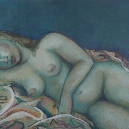 Miguel Martinez Blue Nude Pastel 1994