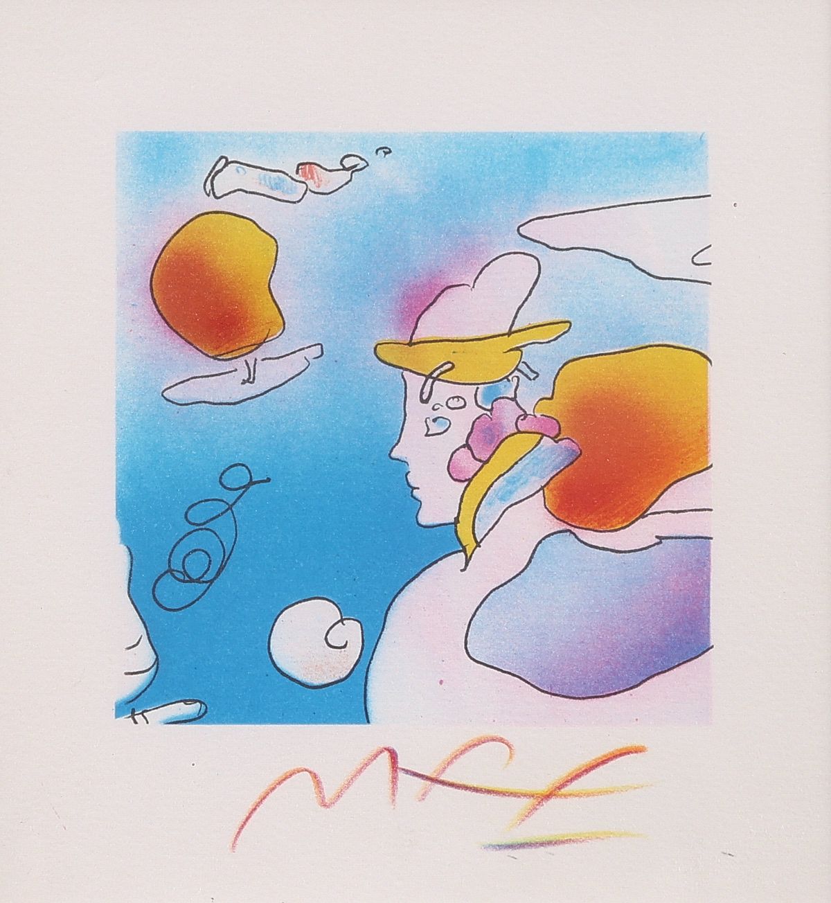 Peter Max "Galactic Man" Lithograph