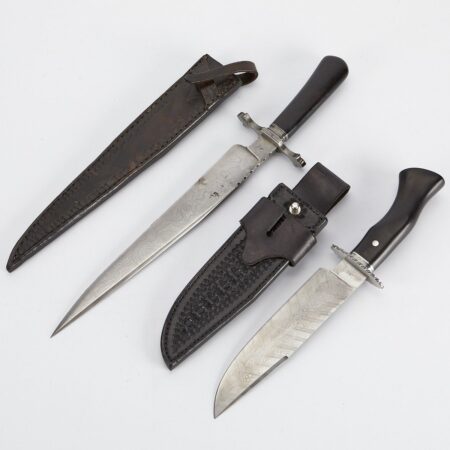 2 Steve Culver Damascus Steel Knives