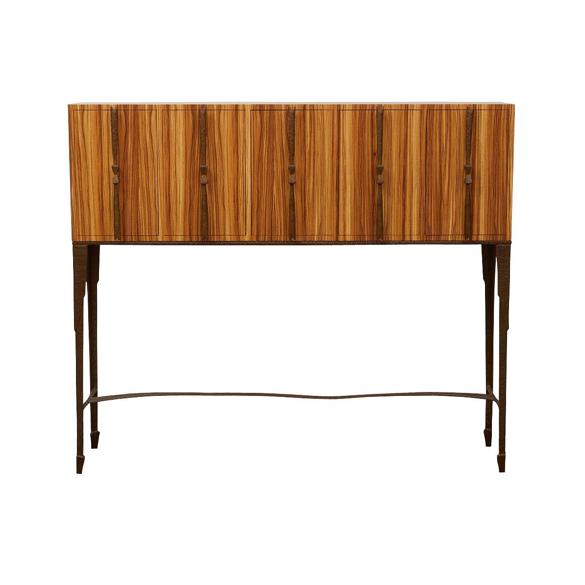 Franck Evennou Zebrawood and Oak Credenza