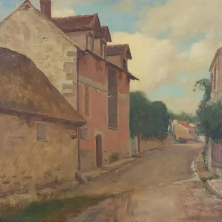 Alexis Fournier "Rue Daubigny" Oil on Canvas 1899