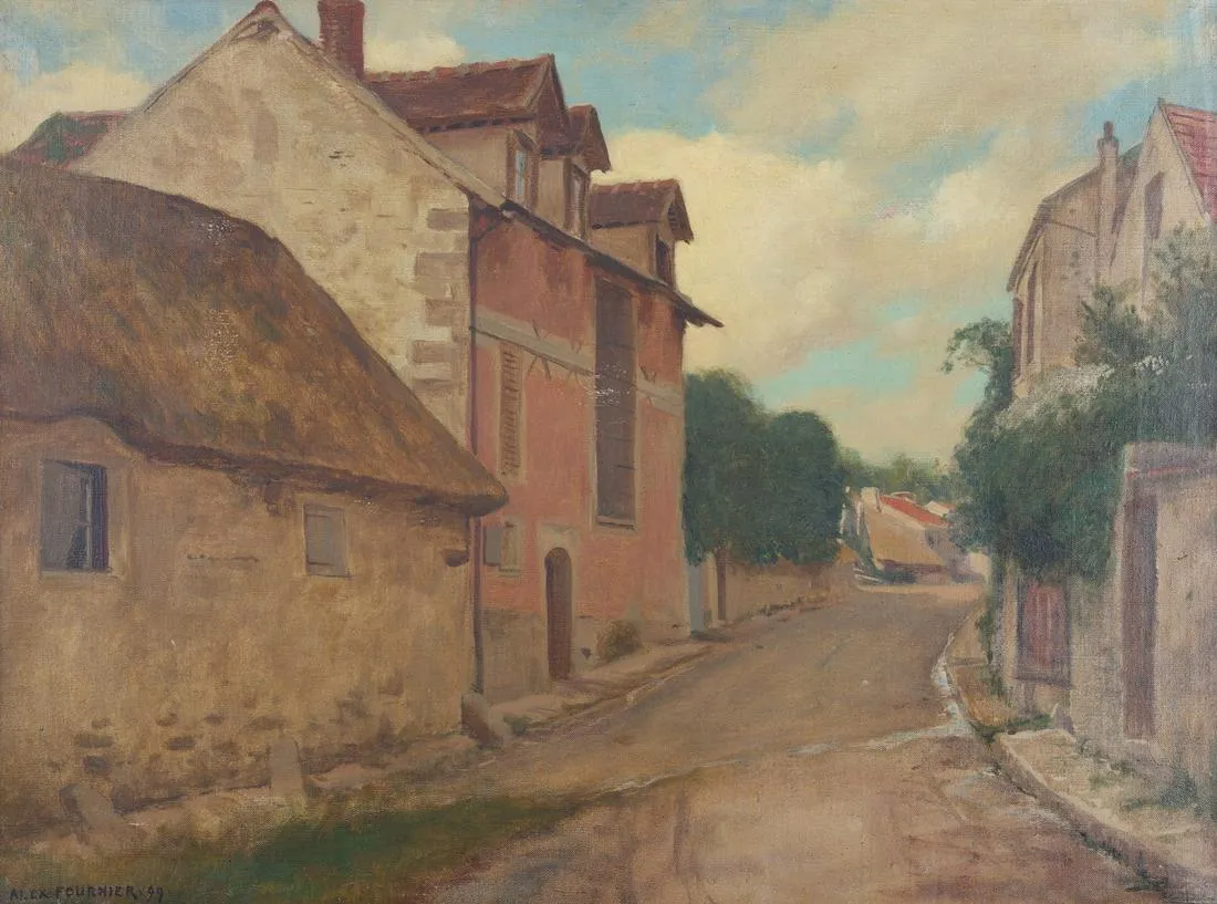 Alexis Fournier "Rue Daubigny" Oil on Canvas 1899