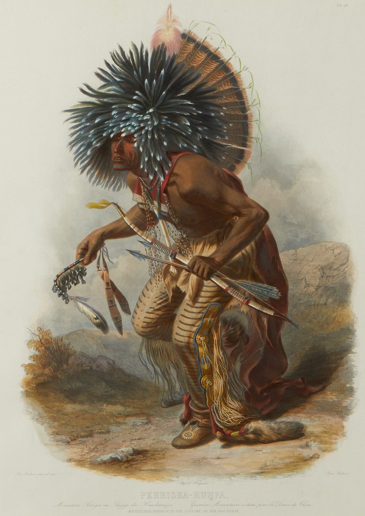 Karl Bodmer "Pehriska-Ruhpa" Aquatint