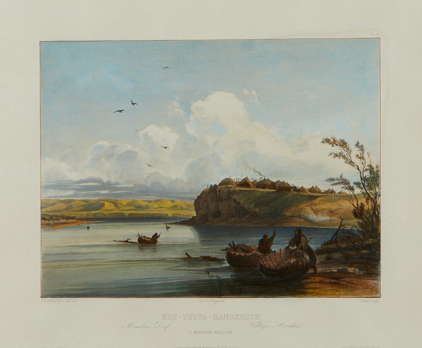 Karl Bodmer "Mih-Tutta-Hangkusch" Aquatint