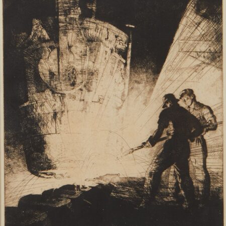 James Allen "Teaming Ingots" Etching