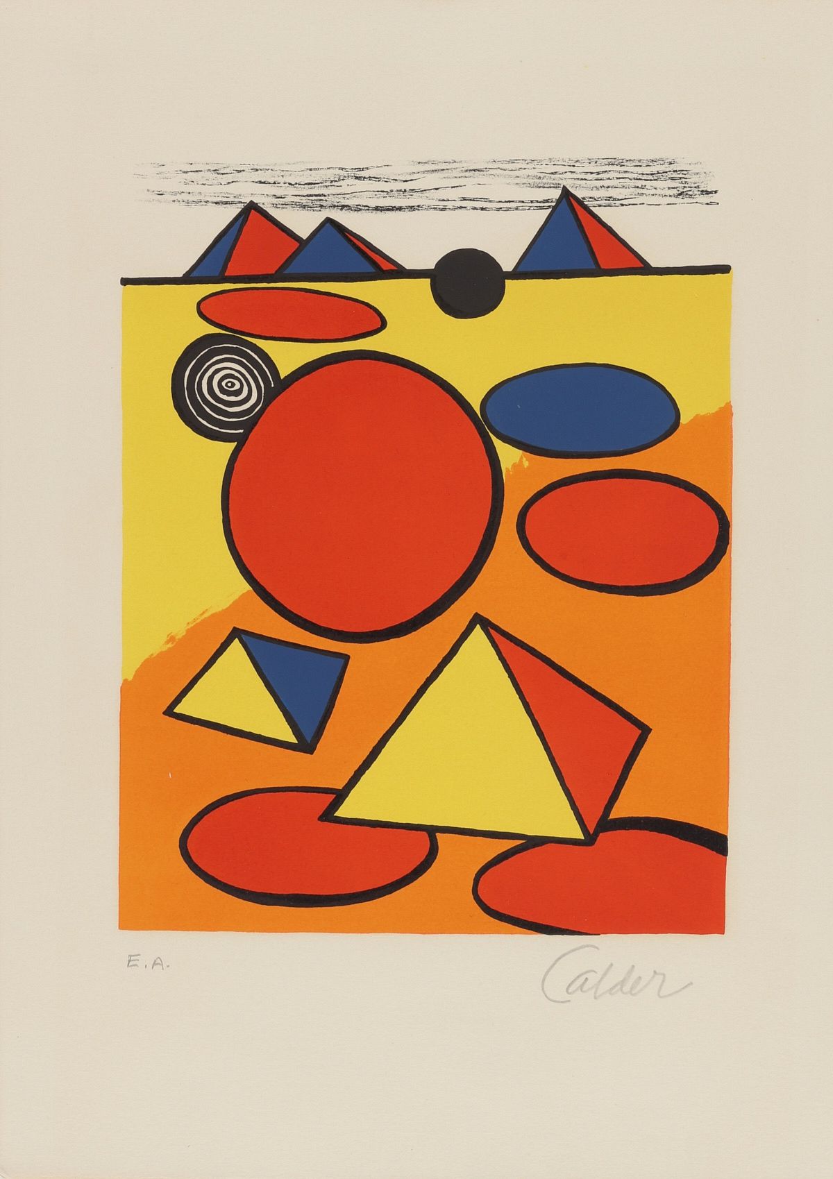 Alexander Calder "La Petite Pyramids" Serigraph