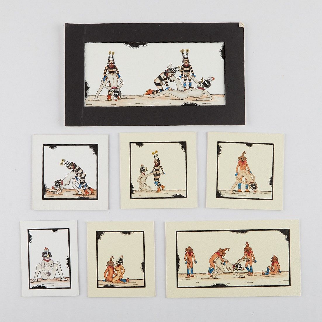 7 Edgar Sumatzkuku Erotic Hopi Paintings