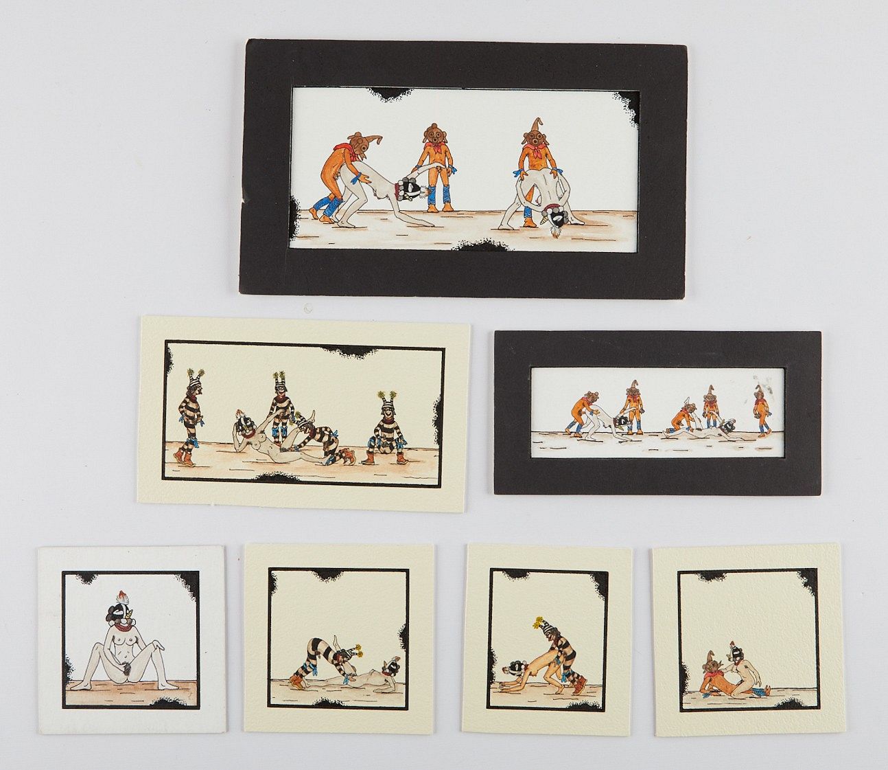 7 Edgar Sumatzkuku Erotic Hopi Paintings