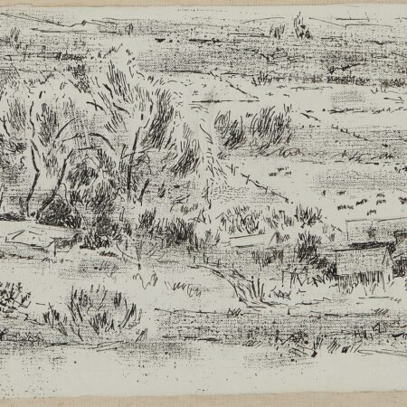 Ward Lockwood "Talpa Valley" Pen and Ink Drawing