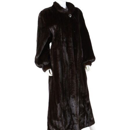 Full Length Black Mink Fur Coat