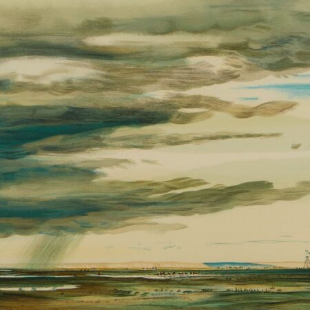 Peter Hurd "Shower on the Prairie" Lithograph