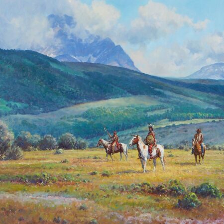 Large Martin Grelle "In Their Own Hands" PaintingLarge Martin Grelle "In Their Own Hands" Painting