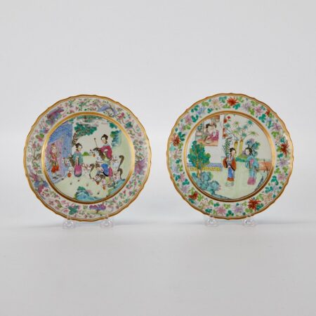 Two Chinese Qing Daoguang Porcelain Plates